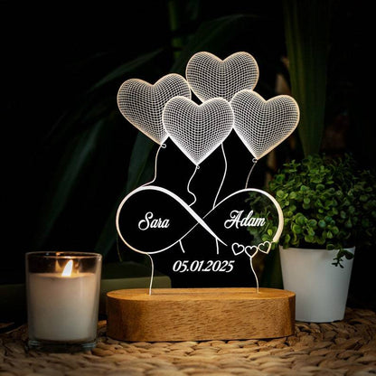 Luminous Love - Captivate Hearts with Personalized Heart LED Light