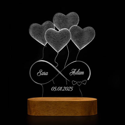 Luminous Love - Captivate Hearts with Personalized Heart LED Light