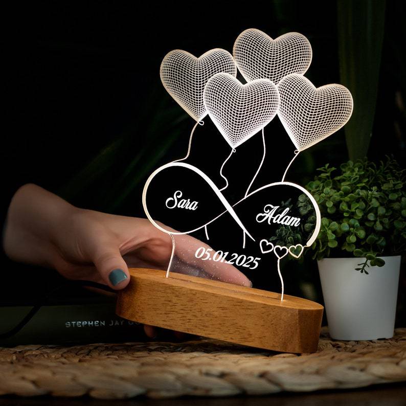 Luminous Love - Captivate Hearts with Personalized Heart LED Light